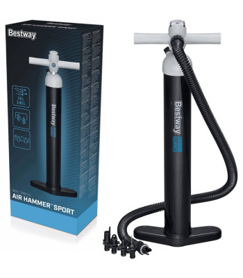 Bestway aukšto slėgio rankinė pompa dvipusė su manometru 62227