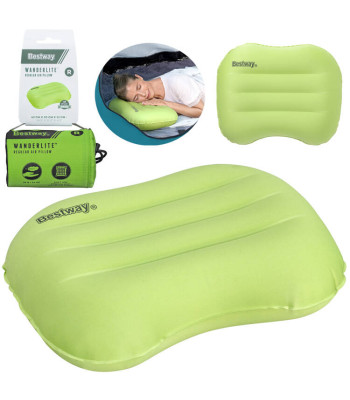 Bestway Pripučiama Turistinė Pagalvė WanderLite Žalia 42x30 cm 69624