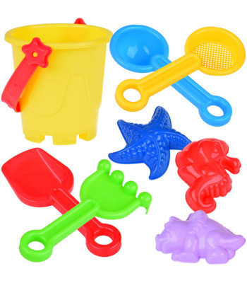 Spalvingas smėlio žaislų rinkinys kibirėlis formelės grėbliukai ZA5078