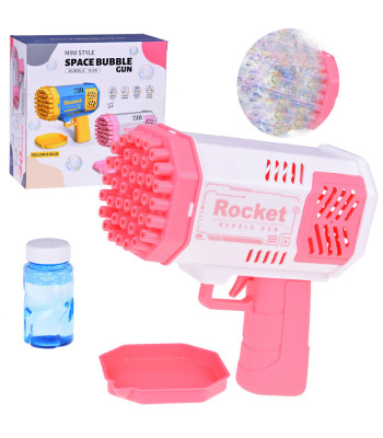 Muilo burbulų pistoletas su šviesa ir skysčiu vaikams