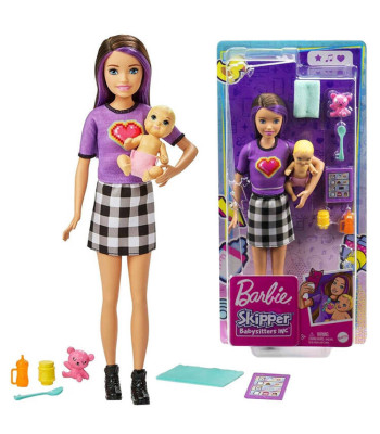 Barbės Skiper auklė + kūdikis su priedais GRP11 ZA5084