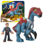Jurassic World Imaginext figūrėlių rinkinys Therizinosaurus ir Owen