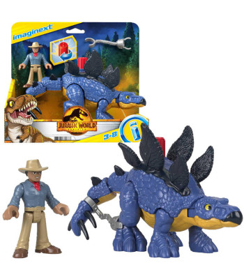 Jurassic World Imaginext figūrėlių rinkinys Stegozauras + Dr. Grant
