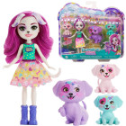 Enchantimals lėlė Dessa Dalmatian su miela dalmatinų šeimyna