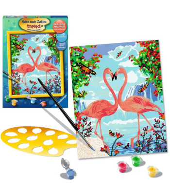 Zakochane flamingi - Tapybos rinkinys