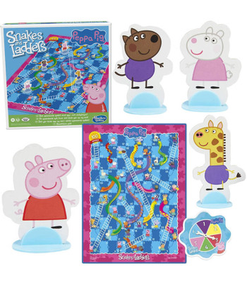 Žaidimas 'Laiptai ir gyvatės' su personažais iš 'Paršelis Peppa'