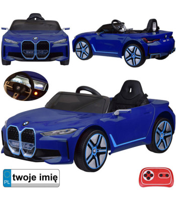 Elektra varomas BMW i4 vaikiškas automobilis su nuotolinio valdymo pulteliu