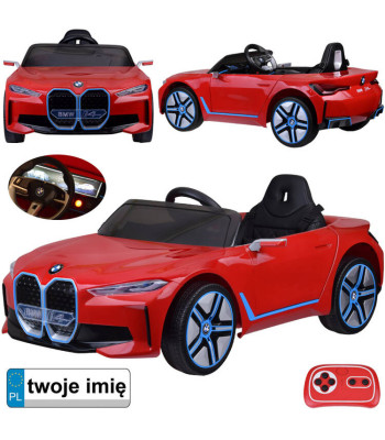Vaikiškas elektrinis automobilis BMW i4 su pulteliu PA0310 CZ