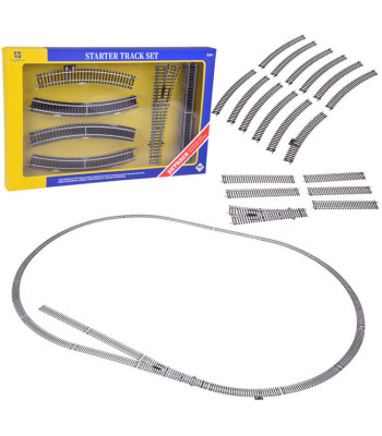 Metalinių bėgių rinkinys traukiniams HO