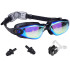 Plaukimo akiniai su UV apsauga ir anti-fog technologija + ausų ir nosies kištukai SP0792 ZL