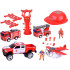 Didelis gaisrinės transporto priemonių rinkinys su garsu + gaisrininko šalmas ZA5146