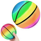 Guminis spalvotas vaivorykštės kamuolys 23 cm vaikams
