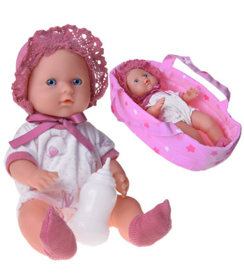 Lėlė su nešynėle ir buteliuku