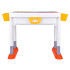 Reguliuojamas 3in1 staliukas su dvipusiu stalviršiu ir blokų konstravimo rinkiniu