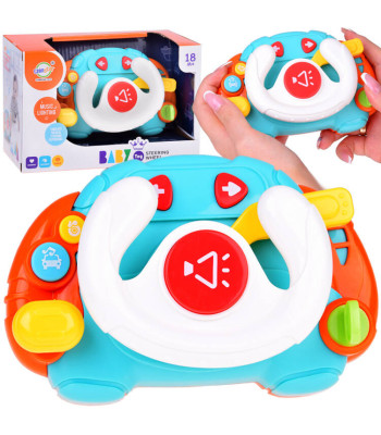 Interaktyvi sensorinė vairo žaislas vaikams su šviesa ir garsu