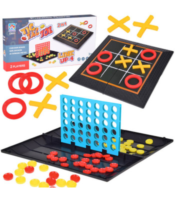 Žaidimų rinkinys 2in1: Kryžiukai-nuliukai ir Jungti 4