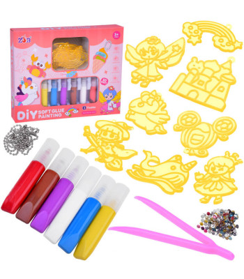 Kūrybinis rinkinys brelocams gaminti - Sukurk pats šablonus ir dažus ZA5208