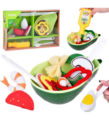 Žaislinis salotų gaminimo rinkinys su avokadu