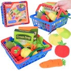 Minkšti daržovių rinkinys krepšelyje