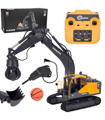 Licencijuota Volvo 1:16 mastelio nuotolinio valdymo ekskavatorius