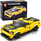 Technologiniai blokai 319-elementų + lipdukai geltonas sportinis automobilis ZA5260