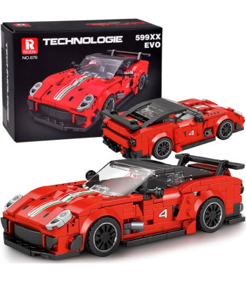 Konstruktoriai Techninis Supersportinis Automobilis Raudonas Su Spoileriu 413 Detalių