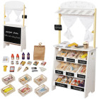 Medinis parduotuvės vežimėlis ir teatras 2 viename – kūrybinis žaidimas vaikams ZA5267