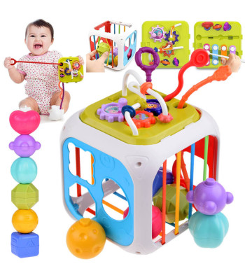 Edukacinė kubas vaikams - formelių rūšiavimo žaislas su ksilofonu