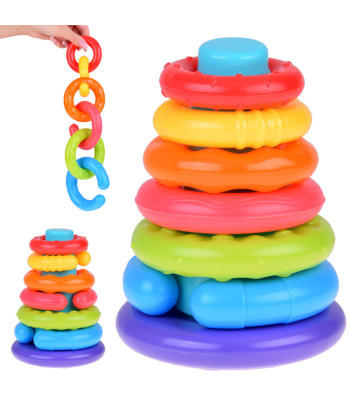 Sensory Pyramid - Spalvoti žiedai vaikams ZA5283