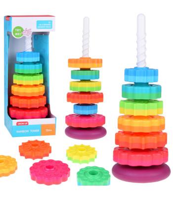 Spalvota Piramidė - Dėliojimo Žaislas Vaikams