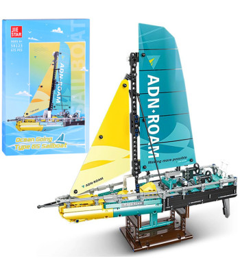 Techninės kaladėlės Regatų jachta 675 elementų