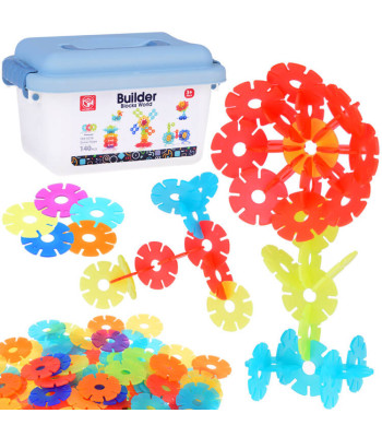 Spalvoti 3D konstravimo kaladėlės 140 elementų vaikams ZA5311