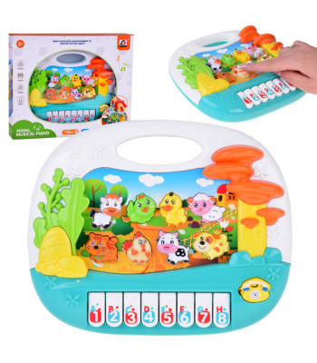 Edukacinis interaktyvus pianinas su gyvūnėliais