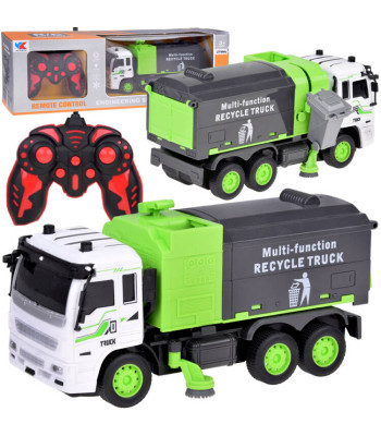 Automobilis šiukšliavežis su šviesomis ir nuotolinio valdymo pultu