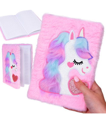 Rožinis slaptas dienoraštis su vienaragiu ir širdelėmis 