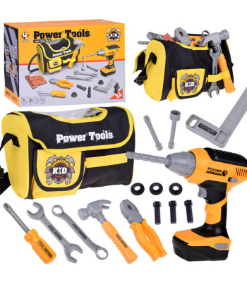 Didelis įrankių rinkinys su gręžtuvu vaikams