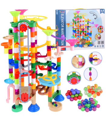 MARBLE Spalvotas MEGA rutuliukų trasa Kulodromas su baterijomis, 236 dalys