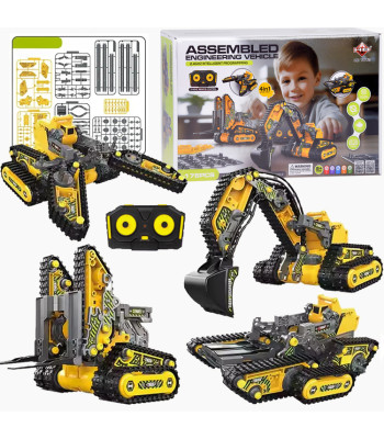 4-in-1 Rinkinys: Statybinės Mašinos - Nuotolinio Valdymo