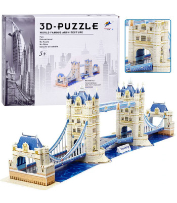 3D Galvosūkis Tower Bridge 120 Dalių