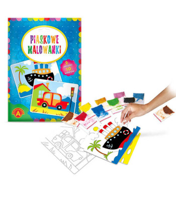 Alexander Smėlio Tapybos Rinkinys: 2 Paveikslai – Laivas ir Automobilis