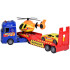Gelbėjimo žaislų rinkinys: sunkvežimis, sraigtasparnis ir automobilis