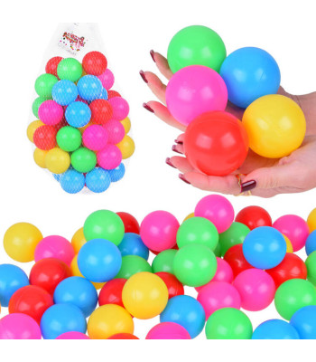 Spalvoti kamuoliukai baseinui 6 cm 50 vnt. minkštas plastikas ZA5411