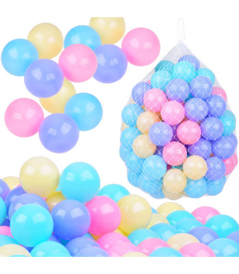 Spalvoti Pasteliniai Kamuoliukai Sausam Baseinui 5,5 cm 100 vnt.