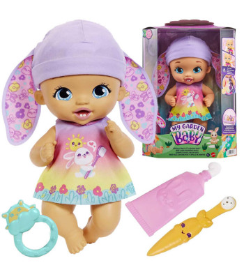 Lėlė My Garden Baby - Zuikutis, dantukų valymas su lėle