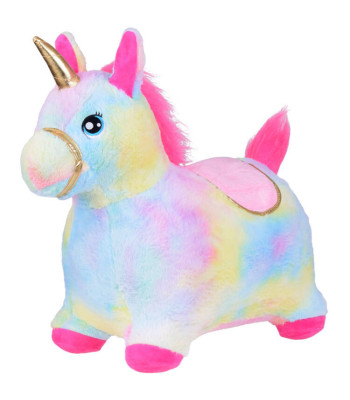 Pripučiamas šokinėjantis vienaragis kucis su pompa