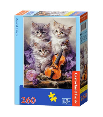 Puzzle 260 elementų Muzikos Kačiukai