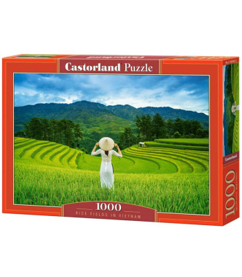 Puzzle 1000 dalių Ryžių laukai Vietname