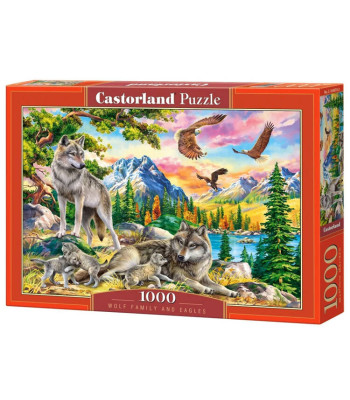 1000 Detalių Dėlionė Vilkų Šeima ir Ereliai