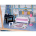 Didelis medinis lėlių namelis su baldais pastelinėmis spalvomis ZA5457
