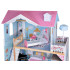 Didelis medinis lėlių namelis su baldais pastelinėmis spalvomis ZA5457